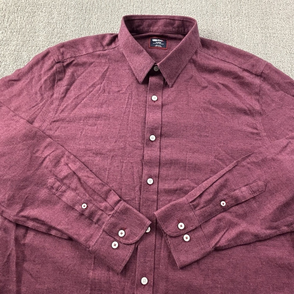 UNTUCKit Shirt Adult Extra Large Red Button Up Long Sleeve Casual Preppy Men's - Picture 3 of 14